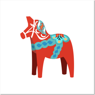 Red Dala Horse Posters and Art